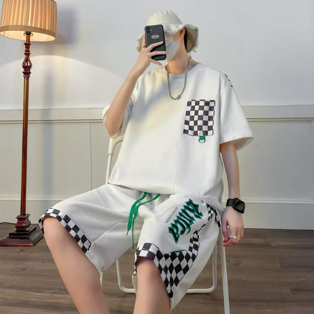 Set Đồ Thể Thao Màu Trơn Dáng Rộng Phong Cách Hàn Quốc Thời Trang Trẻ Trung Cho Cặp Đôi