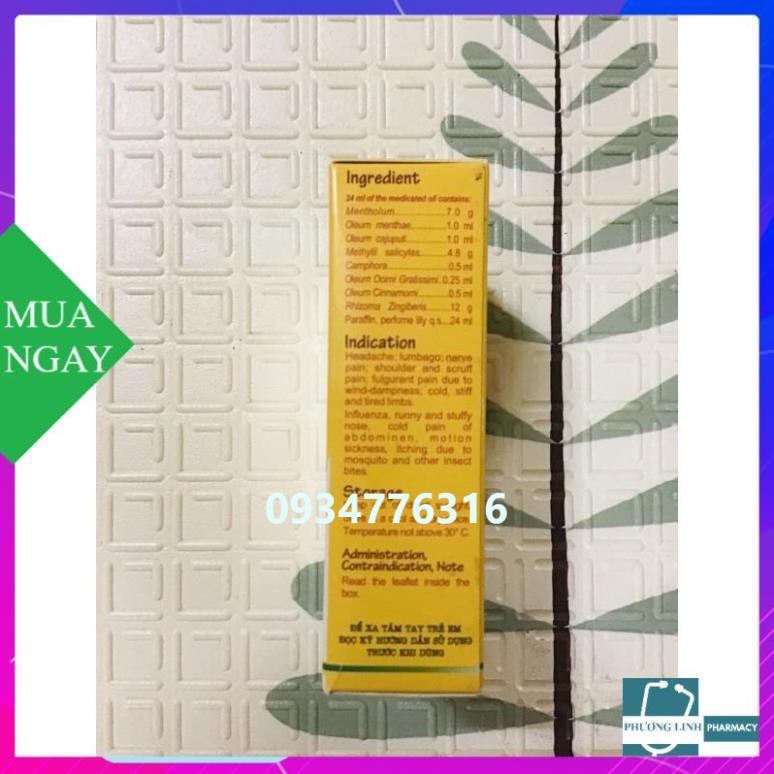 Dầu gừng Thái Dương chai lớn 24ml