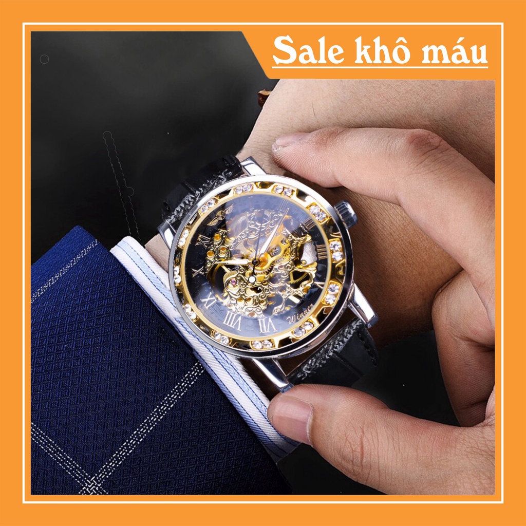 XẢ KHO ĐỒNG HỒ CƠ NAM AUTOMATIC CHÍNH HÃNG WINNER DÂY DA CAO CẤP KIỂU DÁNG THỜI TRANG ĐẸP GIÁ RẺ XẢ KHO
