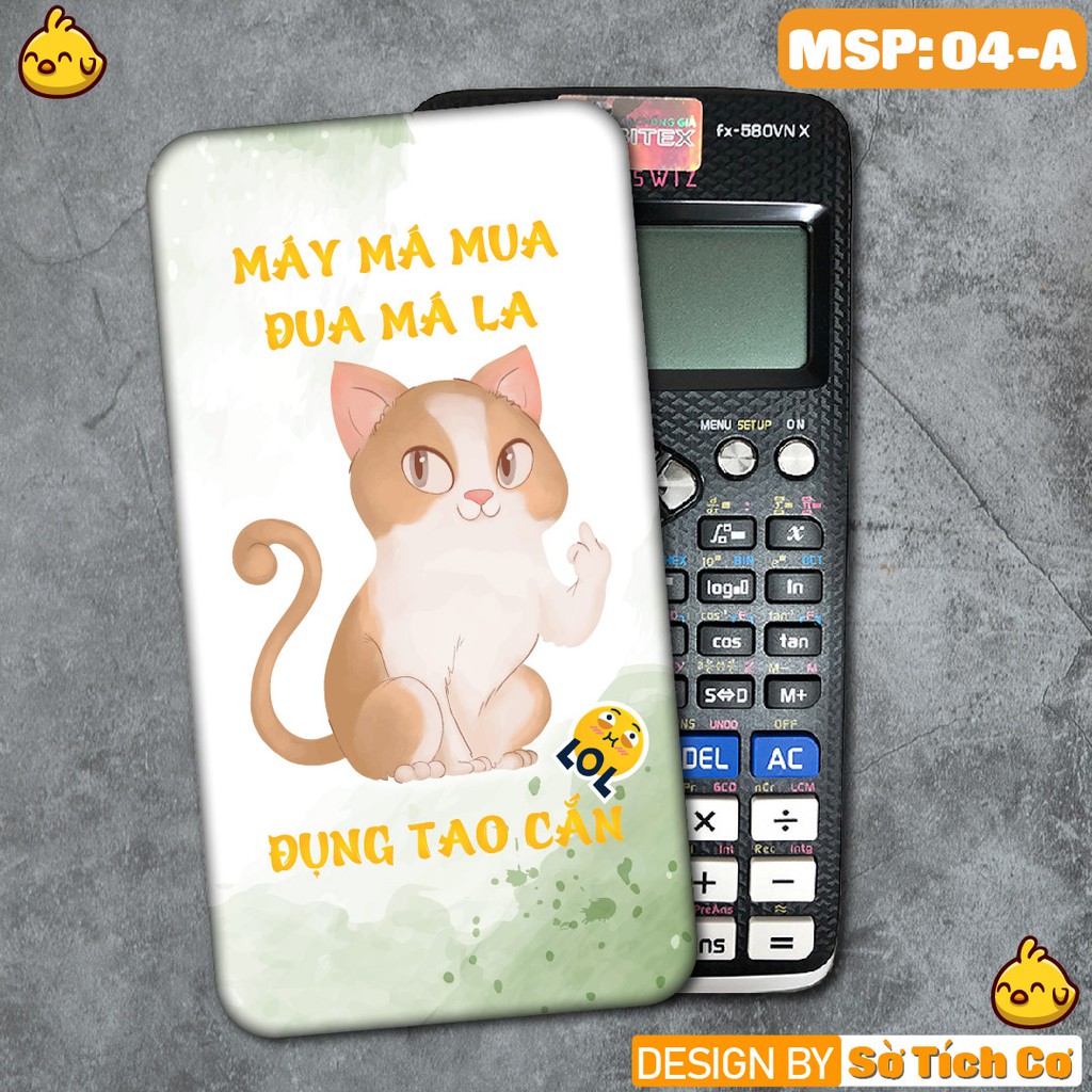 Miếng decal dán máy tính Casio bỏ túi FX500 FX570 FX580 - 570ES 570EX 680EX hình Cute Cat MSP: MT04