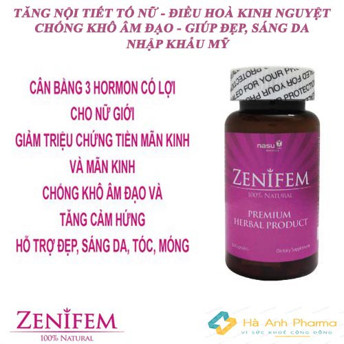 Viên uống ZENIFEM VigoOneXL giúp tăng nội tiết tố nữ điều hoà kinh nguyệt sáng da hộp 60 viên