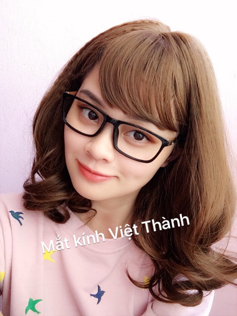 mắt Kính cận vuông nhựa tốt gọng kính giả cận viễn loạn làm độ theo yêu cầu thời trang GMB3
