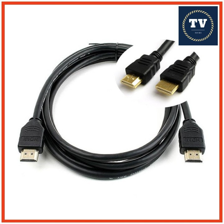 Dây HDMI đen tròn chuẩn 1.4 dài 1.5m