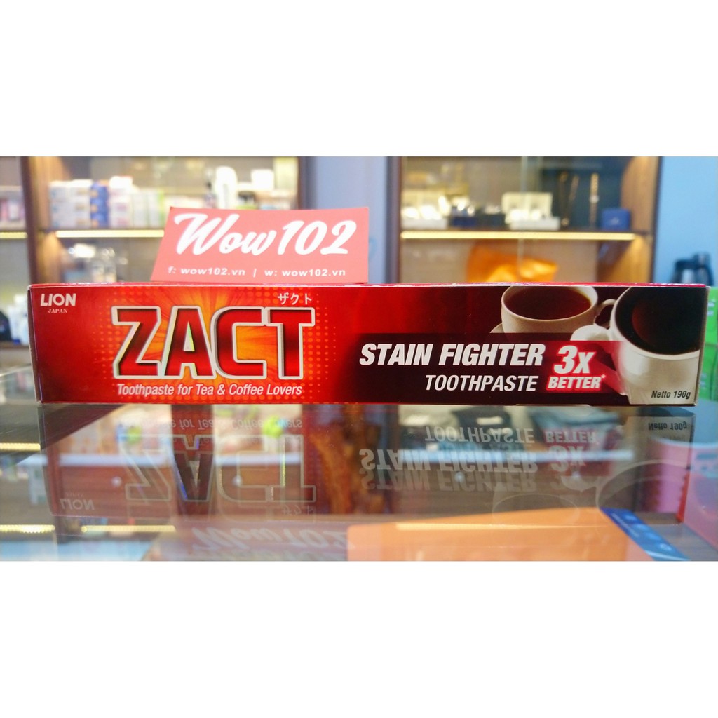 KEM ĐÁNH RĂNG ZACT LION STAIN FIGHTER 190G CHÍNH HÃNG - 4426