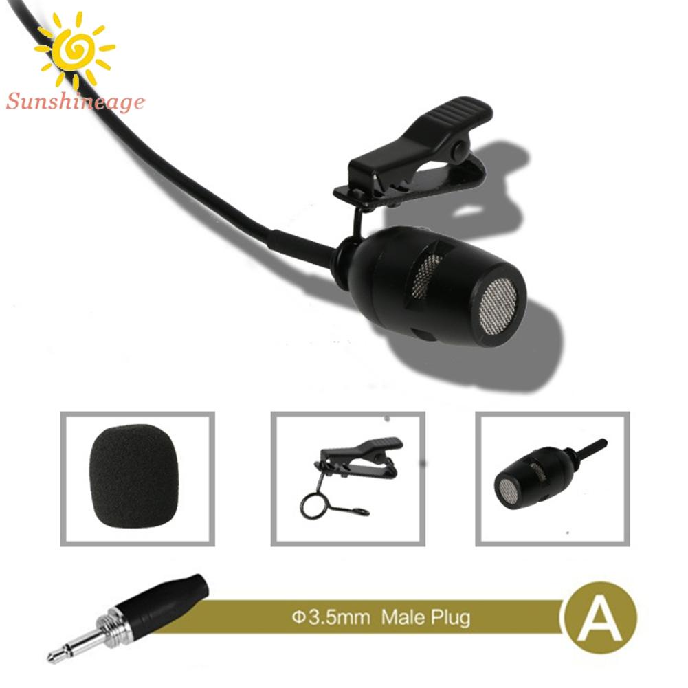 SUNAGE- ~4Pin-XLR 3.5MM Lavalier Lapel Microphone For Sennheiser For Shure Wireless Black【SUNAGE-HOT Fashion】