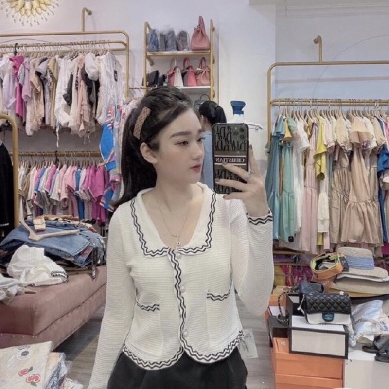 Cardigan len dài tay minashouse