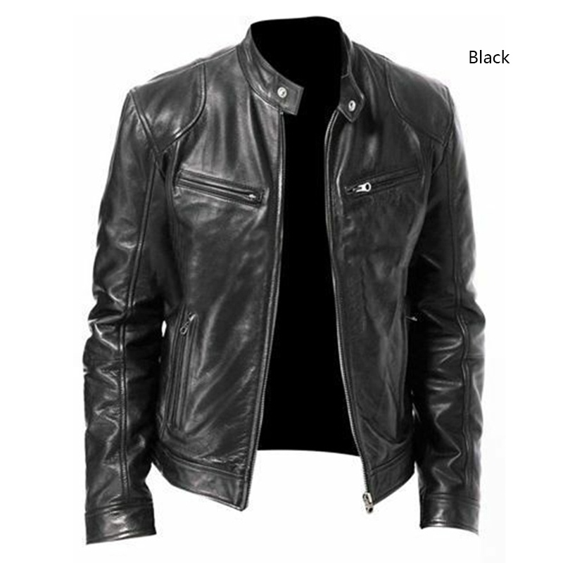 Áo Khoác Bomber Da Vintage Thời Trang Cho Nam