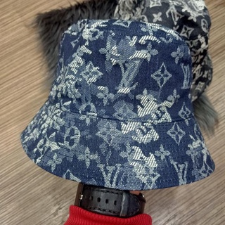Mũ Bucket Lv Monogram cao cấp Unisex - Màu xanh dương