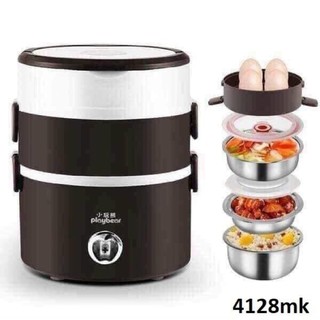 Ủ Cơm 3 Tầng Inox Cắm Điện, Hộp cơm hâm nóng giữ nhiệt cắm điện
