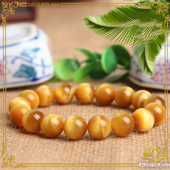 Vòng Tay Đá Mắt Hổ Nam Phi Vàng Tuyệt Đối - Tâm Phong Thủy