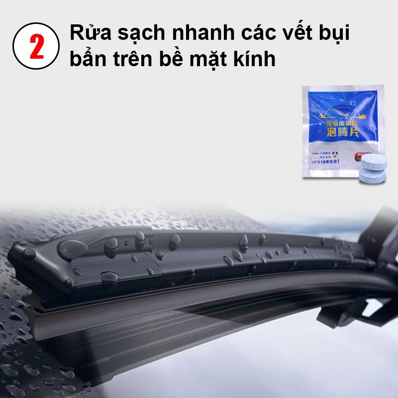 [ GIÁ LẺ BẰNG SỈ ] Viên sủi rửa kính xe hơi, ô tô, vệ sinh bề mặt, làm sạch nhanh, dễ hòa tan, tiết kiệm