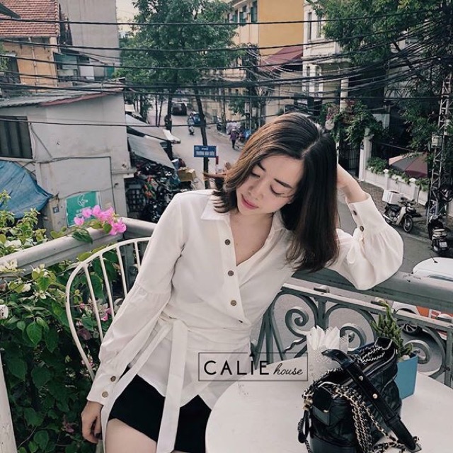 ÁO VẠT CHÉO THẮT EO VNXK