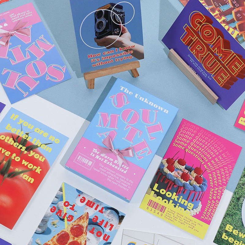 Set 30 Tấm Thẻ Bưu Thiếp Tự Nhiên Sáng Tạo Phong Cách Hàn Quốc Dành Cho Học Sinh