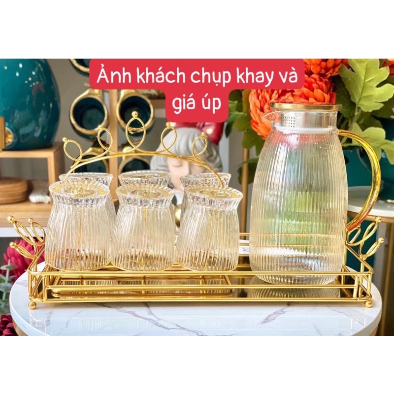 Khay úp vương miện 3 mầu xanh, đen, vàng