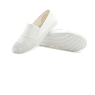 Giày lười giày đế bằng thời trang Nữ (Trắng)