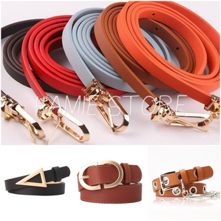 Thắt lưng nữ hàn quốc bản nhỏ HML05, mẫu đai thắt lưng váy, quần khóa hợp kim, da PU bền đẹp nhiều màu lựa chọn