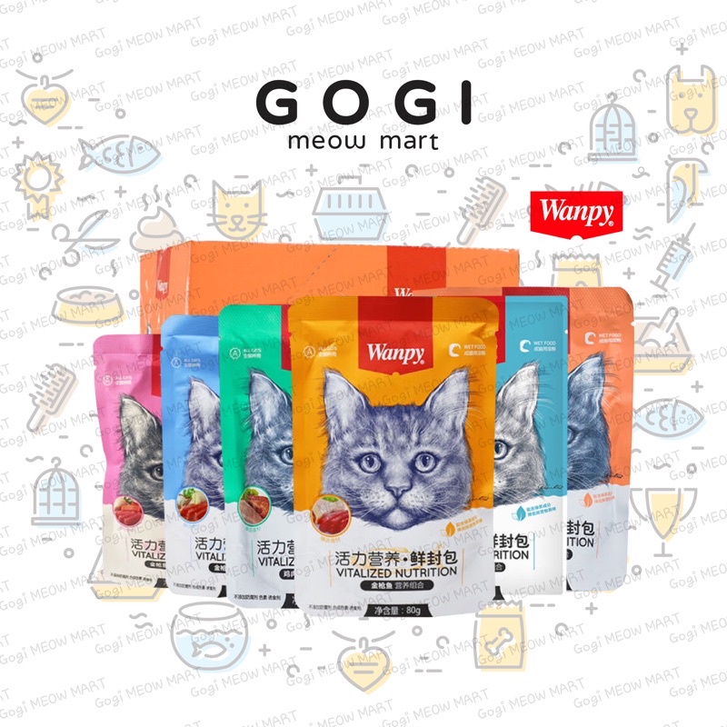 [RẺ VÔ ĐỊCH] Pate Wanpy cho mèo biếng ăn 7 mùi vị 80G -Thức ăn dinh dưỡng Nutrion thú cưng Gogi MEOW MART