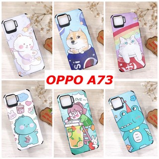 Ốp lưng OPPO A73 dẻo hình thú dễ thương lưng nhám
