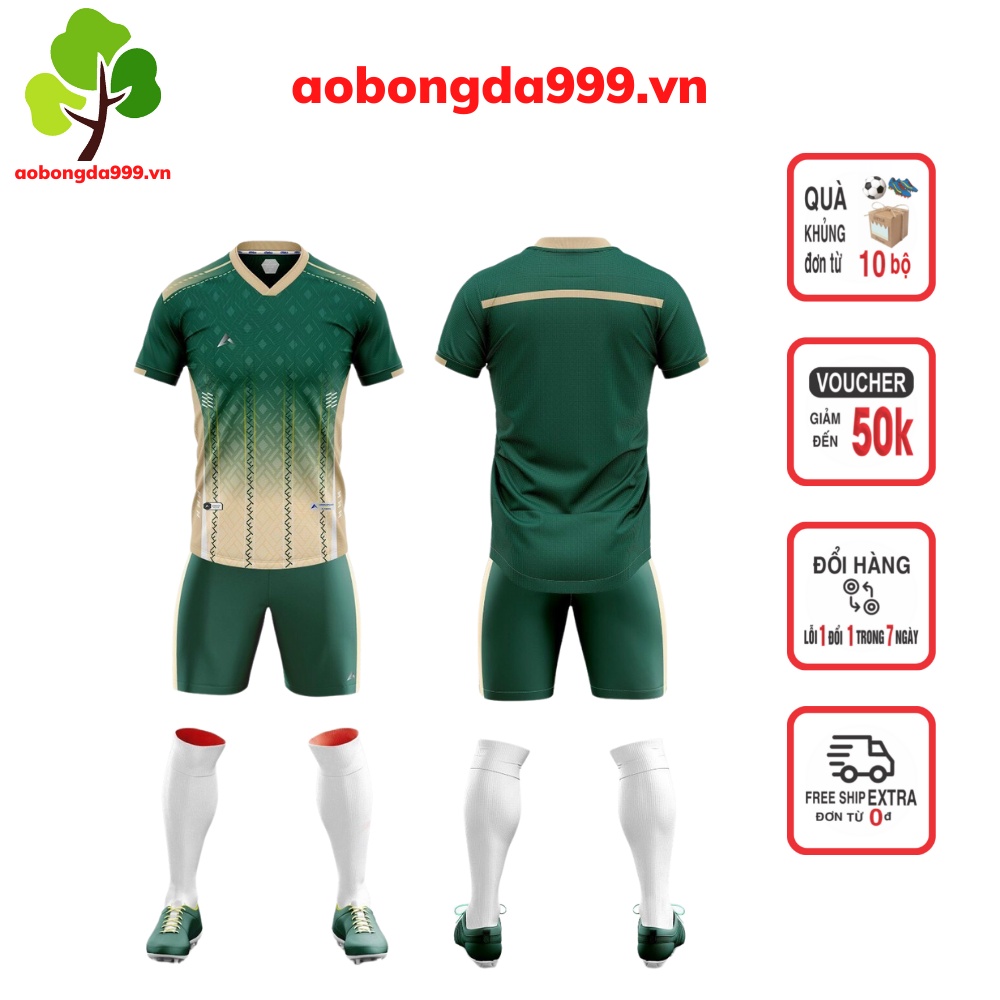 Quần áo đá bóng đá banh không logo thiết kế độc lạ One Shot - aodabong999.vn