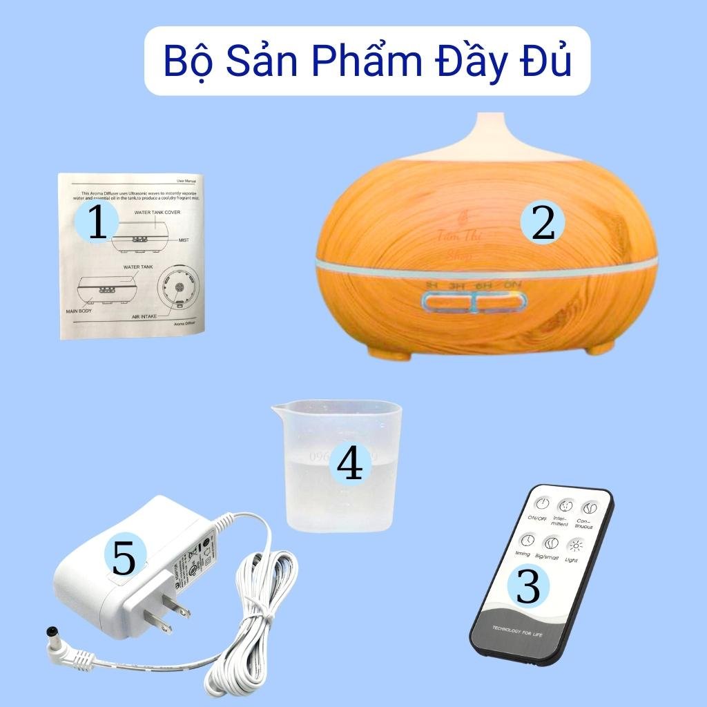 Máy Sông Tinh Dầu Bí Ngô Cỡ Lớn 550ml Cao Cấp Phun Sương Tỏa Hương Tạo Ẩm Cho Phòng Ngủ Thơm Mát Đuổi Muỗi & Côn Trùng