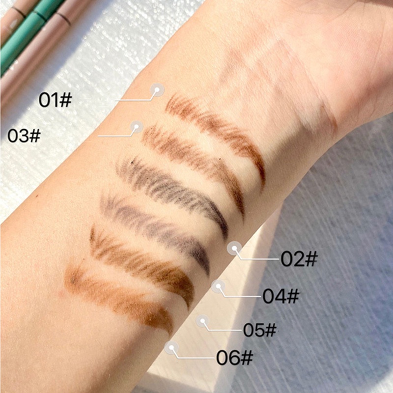 [Hàng mới về] Bút kẻ lông mày đầu tròn siêu mỏng chống thấm nước chống mồ hôi lâu trôi trang điểm tự nhiên