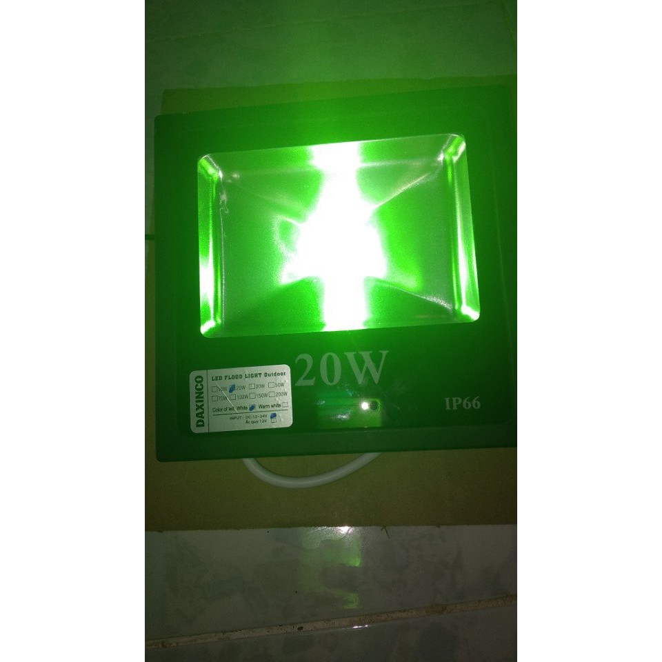 ĐÈN PHA DAXINCO 20W XANH LÁ 12-24V