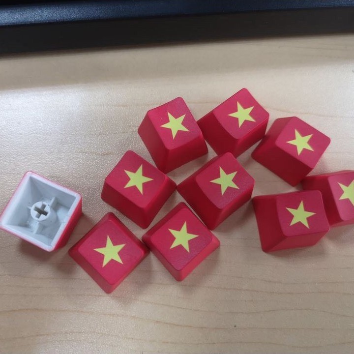 Keycap cờ đỏ sao vàng E-dra dành cho bàn phím cơ - Nhựa PBT - Hàng chính hãng