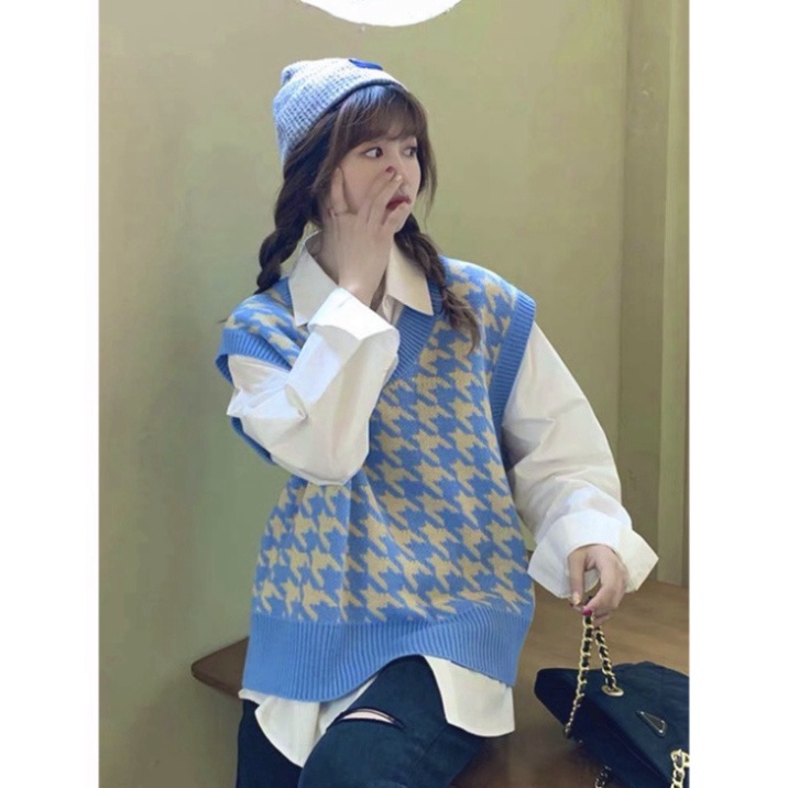 Áo Gile Len, Áo Len Nữ Hàn Quốc Hàng Dệt Kim Kiểu Dáng Đơn Giản Dễ Thương | BigBuy360 - bigbuy360.vn