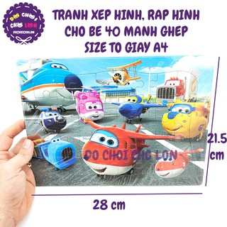 Tranh xếp hình 40 mảnh ghép in hình hoạt hình Anime cho bé size A4
