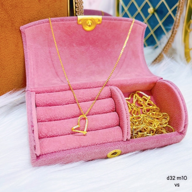 Dây chuyền vàng mặt tim hở siêu đẹp