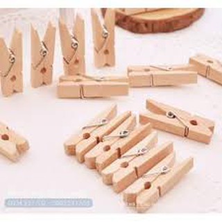 Sét 20 kẹp ảnh gỗ kèm dây