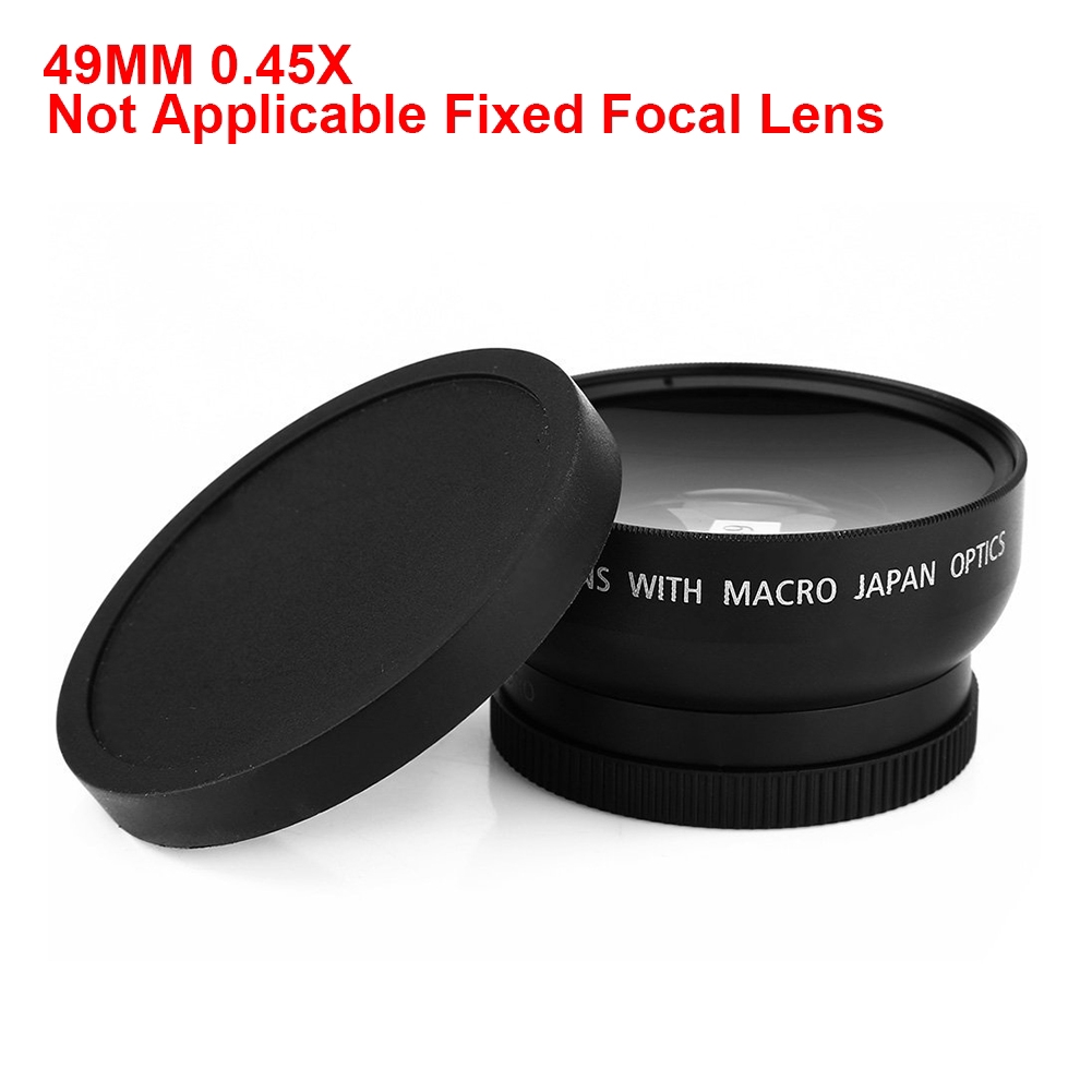 Ống kính máy ảnh Macro 49mm 0.45X kèm 2 nắp đậy và túi đựng