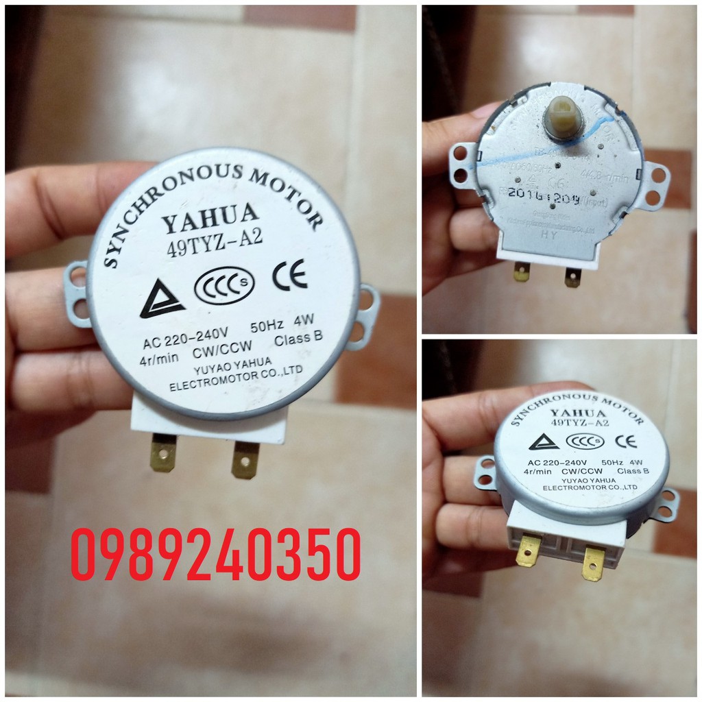 Mô tơ quay đĩa lò vi sóng 220V trục vát