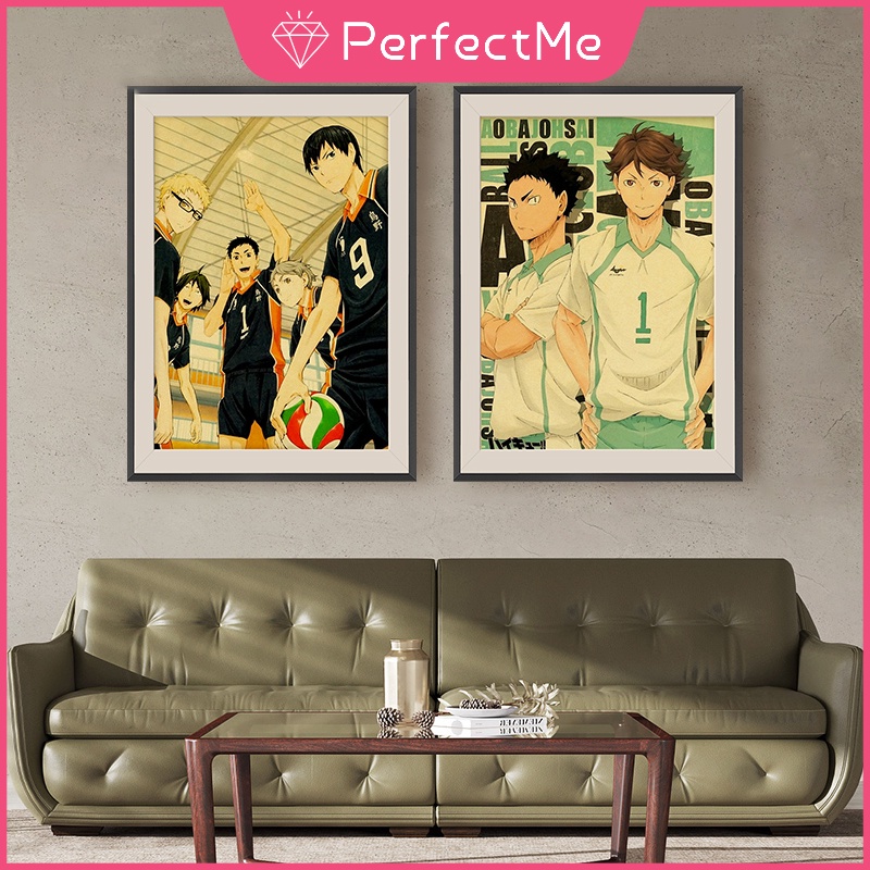 Bộ Tranh Đính Đá 5D Họa Tiết Hoạt Hình Haikyuu Nhật Bản Độc Đáo Kích Thước 30x40cm