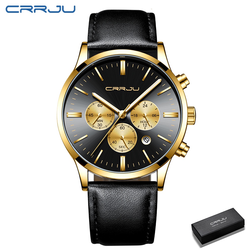 Đồng hồ Quartz Crrju 2160L chống thấm nước hợp thời trang