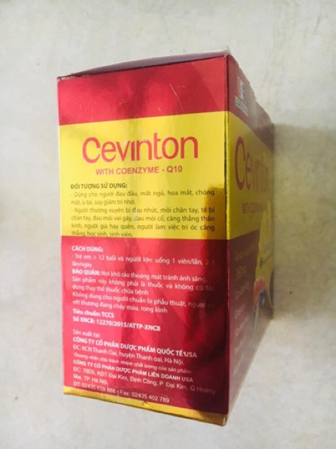 VIÊN UỐNG BỔ NÃO CEVINTON, tăng cường lưu thông máu não
