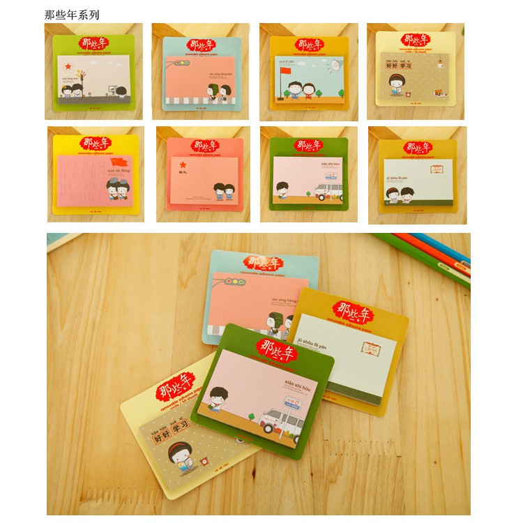 GIẤY NOTE CUTE, GIẤY NHỚ HOẠT HÌNH XINH XẮN NHIỀU MẪU