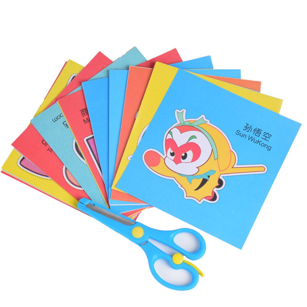 Bộ 96 món kéo cắt giấy thủ công WAPKTY DIY họa tiết trái cây động vật hoạt hình cho trẻ em học mẫu giáo