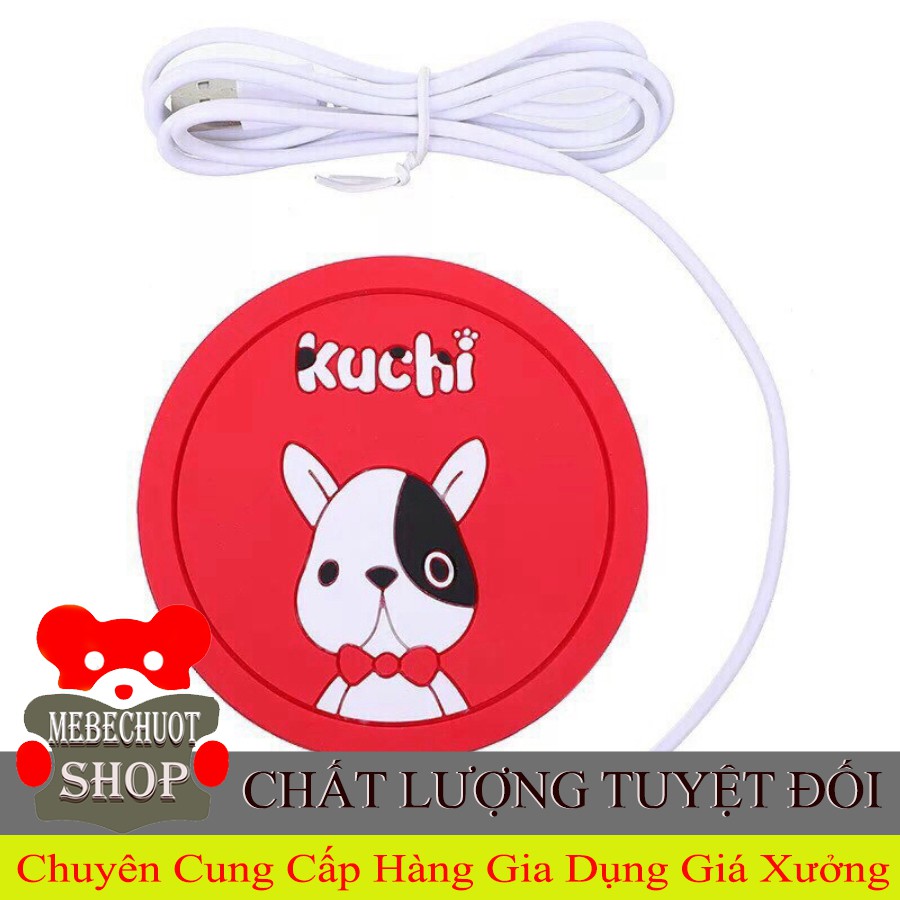 Đế lót ly cốc giữ nhiệt làm ấm cafe, nước uống kèm sạc USB cao cấp