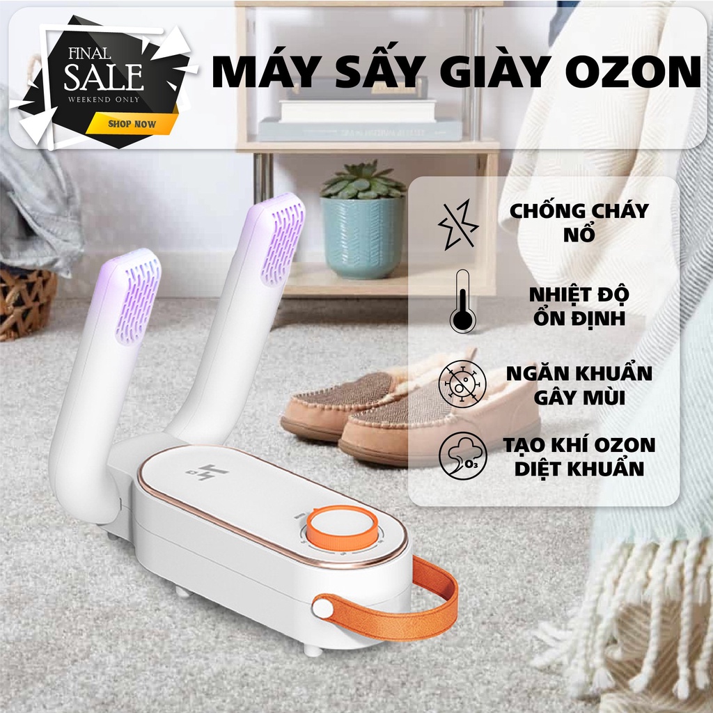 Máy Sấy Giày, Máy Làm Khô Giày Khử Mùi Hôi Diệt Khuẩn 2 Cầu Cao Cấp