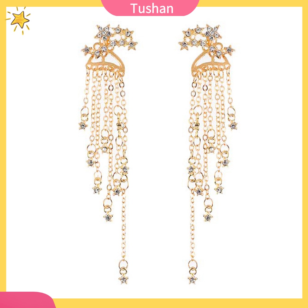 Khuyên tai tua rua hình ngôi sao xinh xắn dành cho nữ