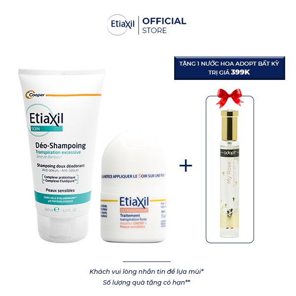 [TẶNG 1 NƯỚC HOA] Combo Dầu Gội 150ml và Lăn Khử Mùi Etiaxil 15ml