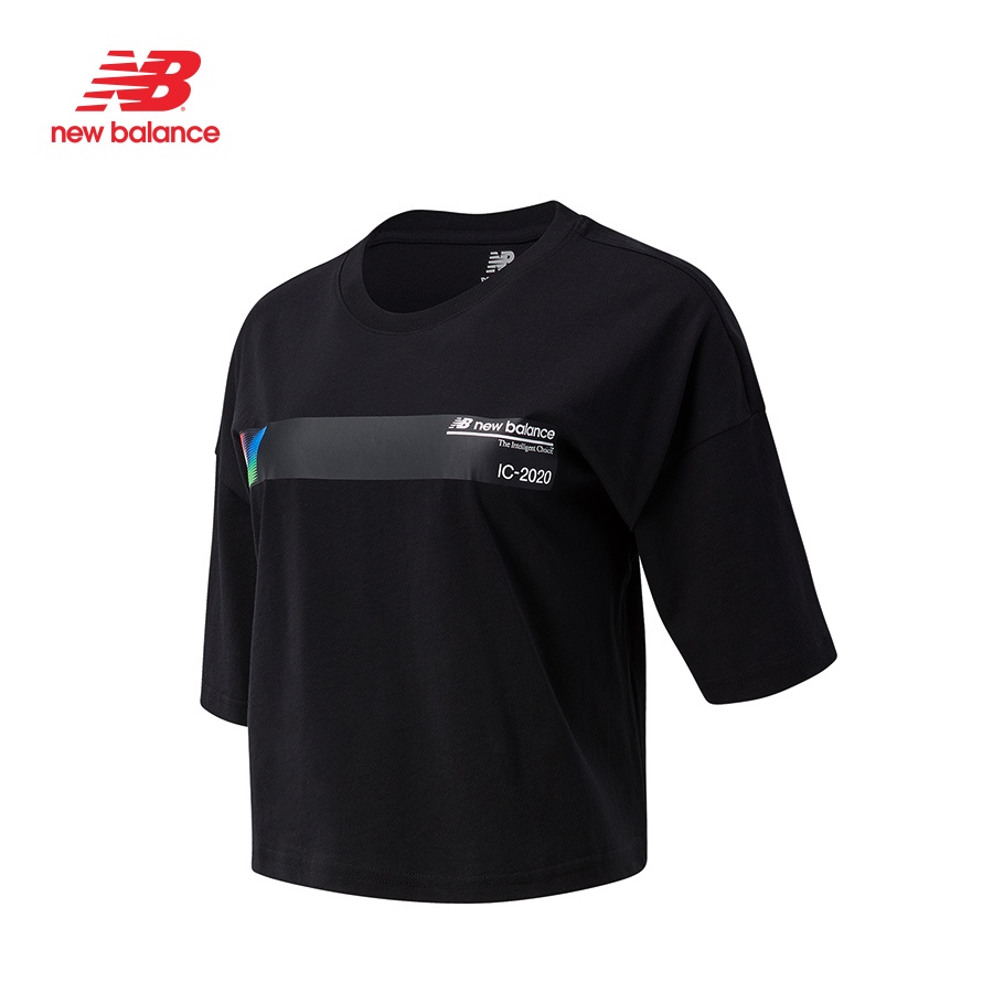 Áo thun crop top nữ NEW BALANCE Classics AWT03525BK (form châu á)