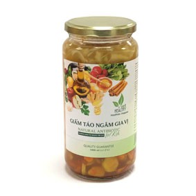 Giấm táo ngâm gia vị Viet Healthy 1000ml, kháng sinh tự nhiên trẻ em VietHealthy