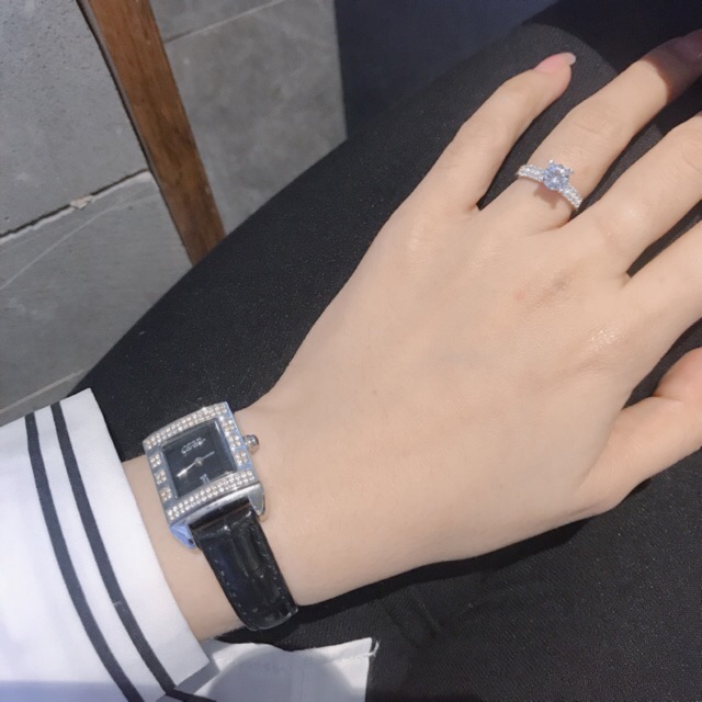 Nhẫn nữ bạc Ý S925 cao cấp nhẫn cầu hôn N140 | Mi.A trang sức bạc