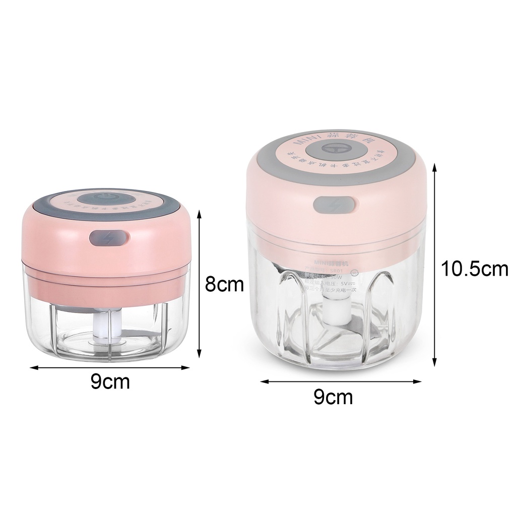 Máy Xay Tỏi Gừng Không Dây Mini 100ml/250ml Thân Thiện Với Môi Trường