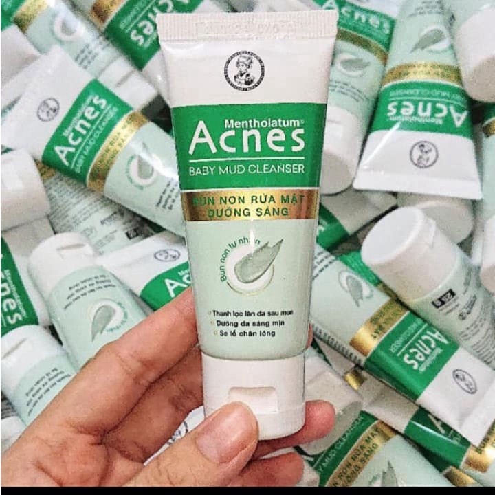 3 Tuýp Kem rửa mặt Acnes bùn non dưỡng sáng da 25g