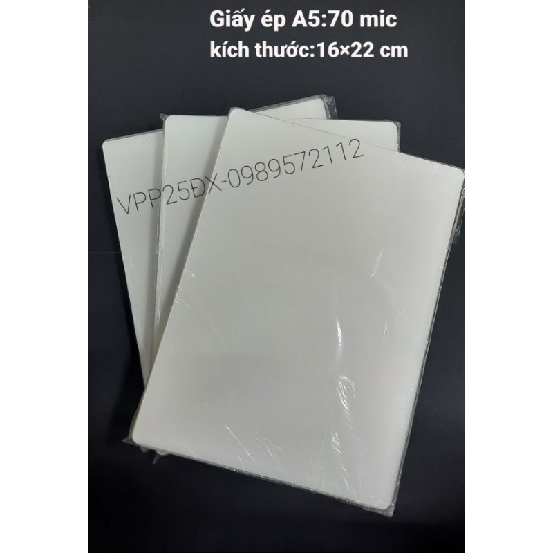 Giấy ép plastic A5-16*22cm dày 70mic.