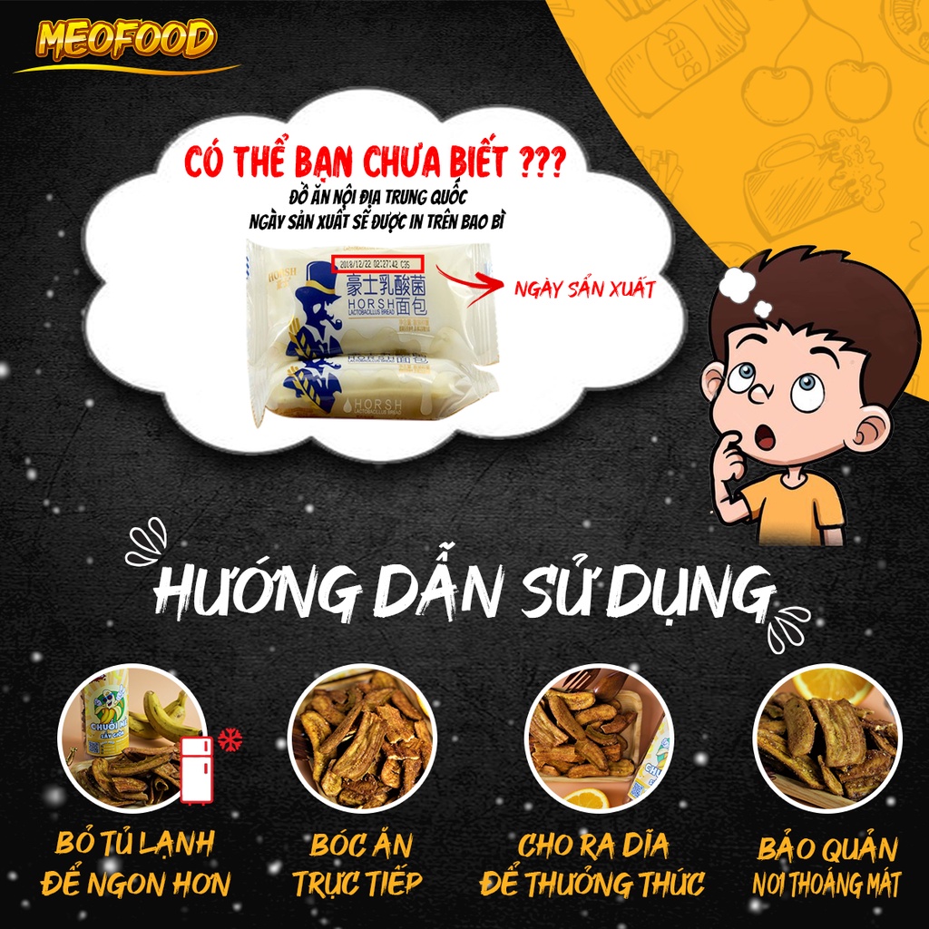 Chuối Sấy Mè Gừng Giòn Tan 260Gr Tiệm Ăn Vặt MeoFood thơm ngon đậm vị