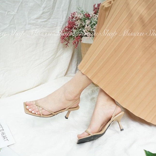 Giày sandal nữ xỏ ngón quai sau 5cm thời trang MYSS - SD91